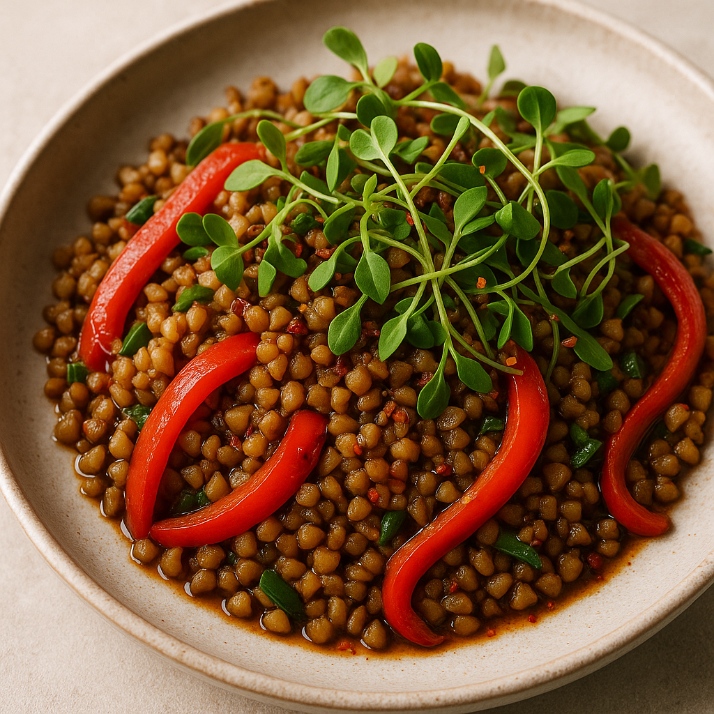 Spicy Buckwheat Microgreen Stir-Fry — Buckwheat microgreens recipe