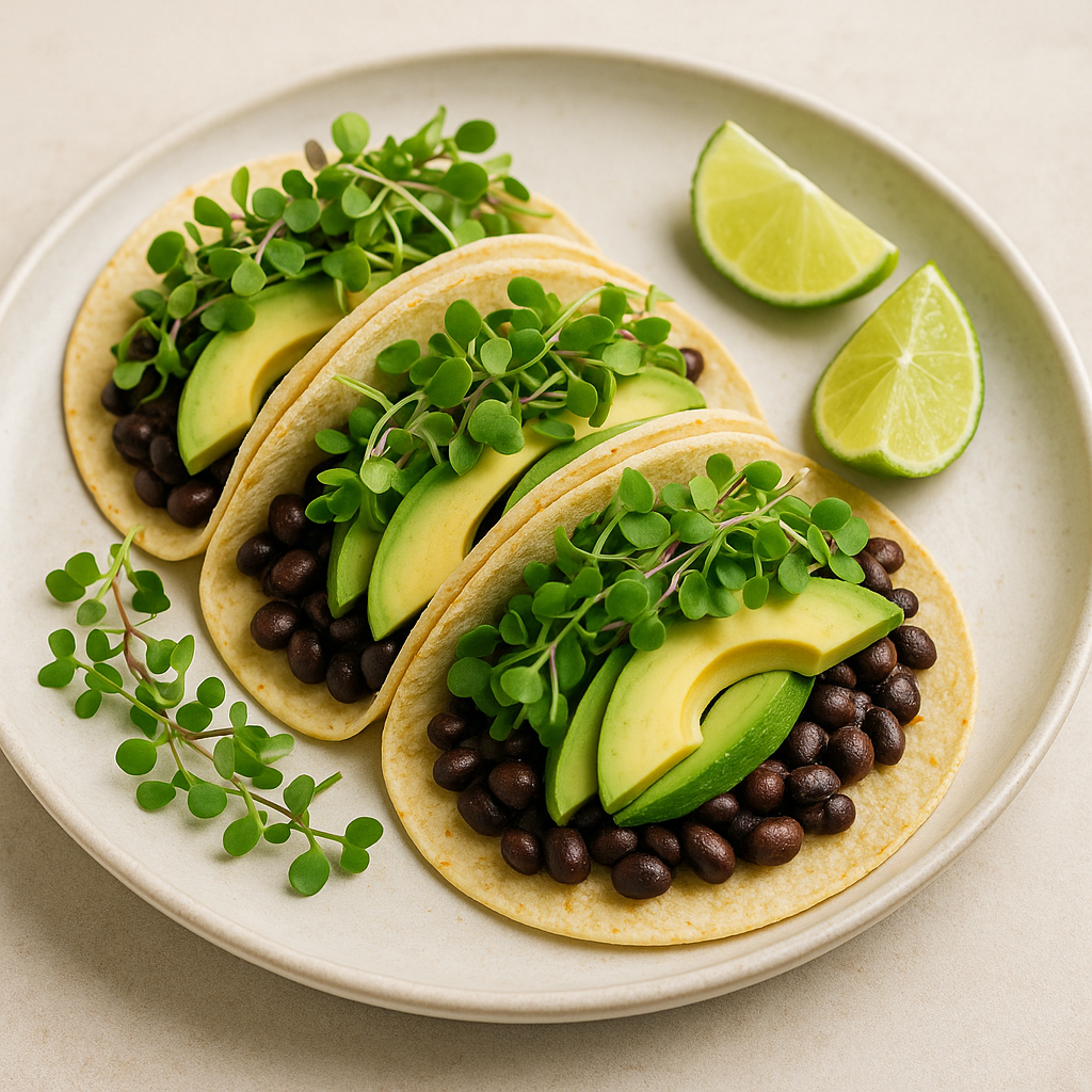 Spicy Mustard Microgreens Tacos — Mustard microgreens recipe