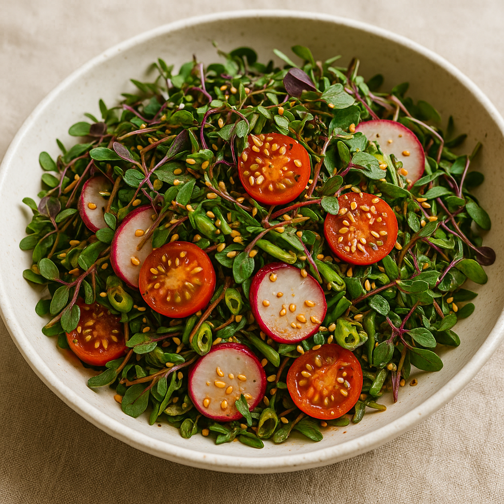 Spicy Shiso Microgreen Salad — Shiso recipe