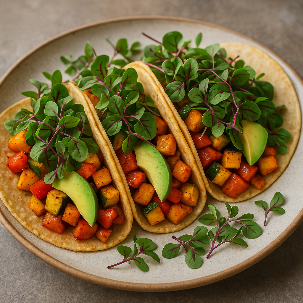 Spicy Swiss Chard Microgreen Tacos — Swiss Chard microgreens recipe