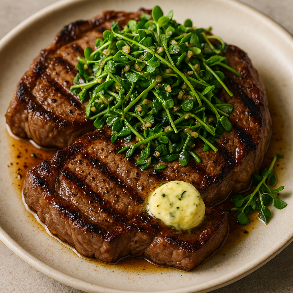 Grilled Steak with Broccoli Microgreens (25-Minute High-Protein Dinner) — Broccoli microgreens recipe