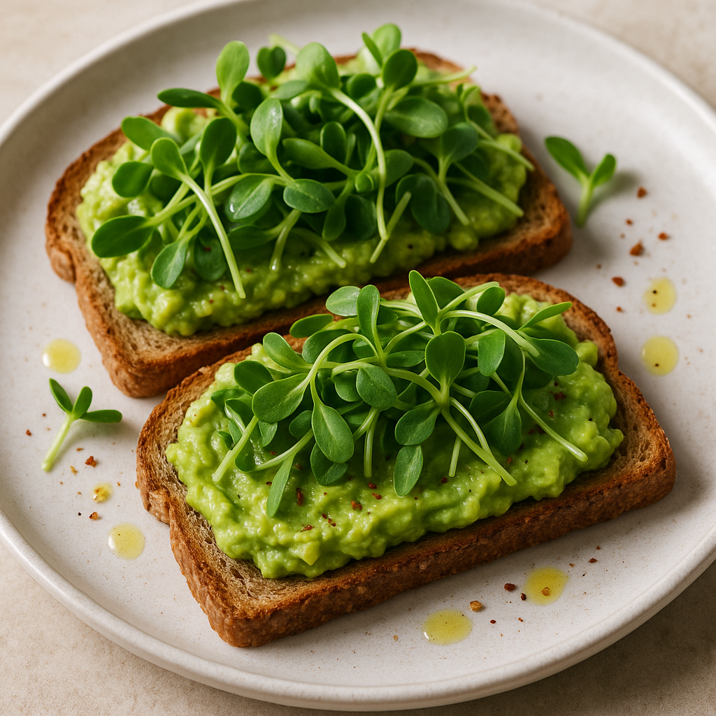 Sunflower Microgreen and Avocado Toast Delight — Sunflower microgreens recipe