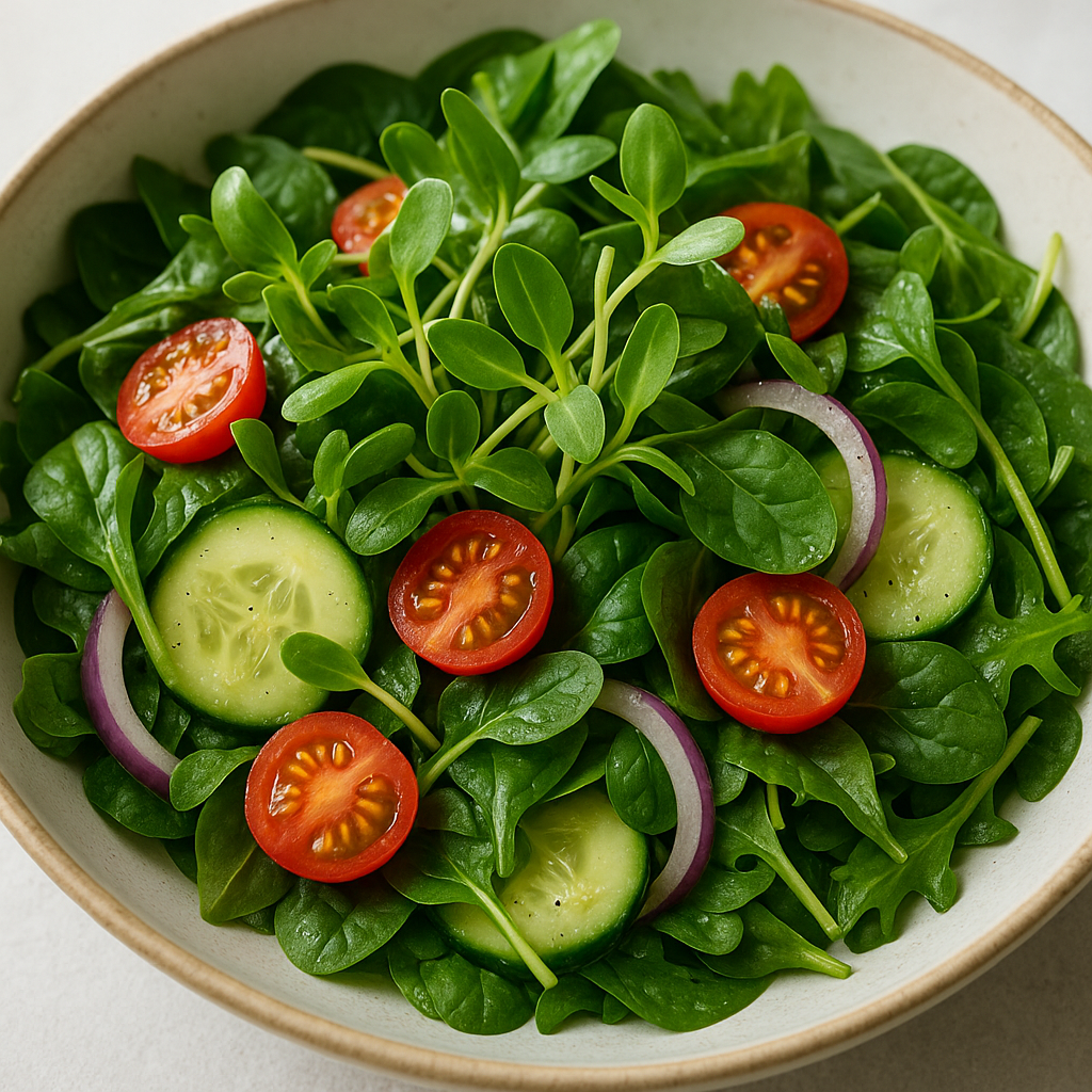 Sunflower Microgreen Salad with Citrus Vinaigrette — Sunflower microgreens recipe
