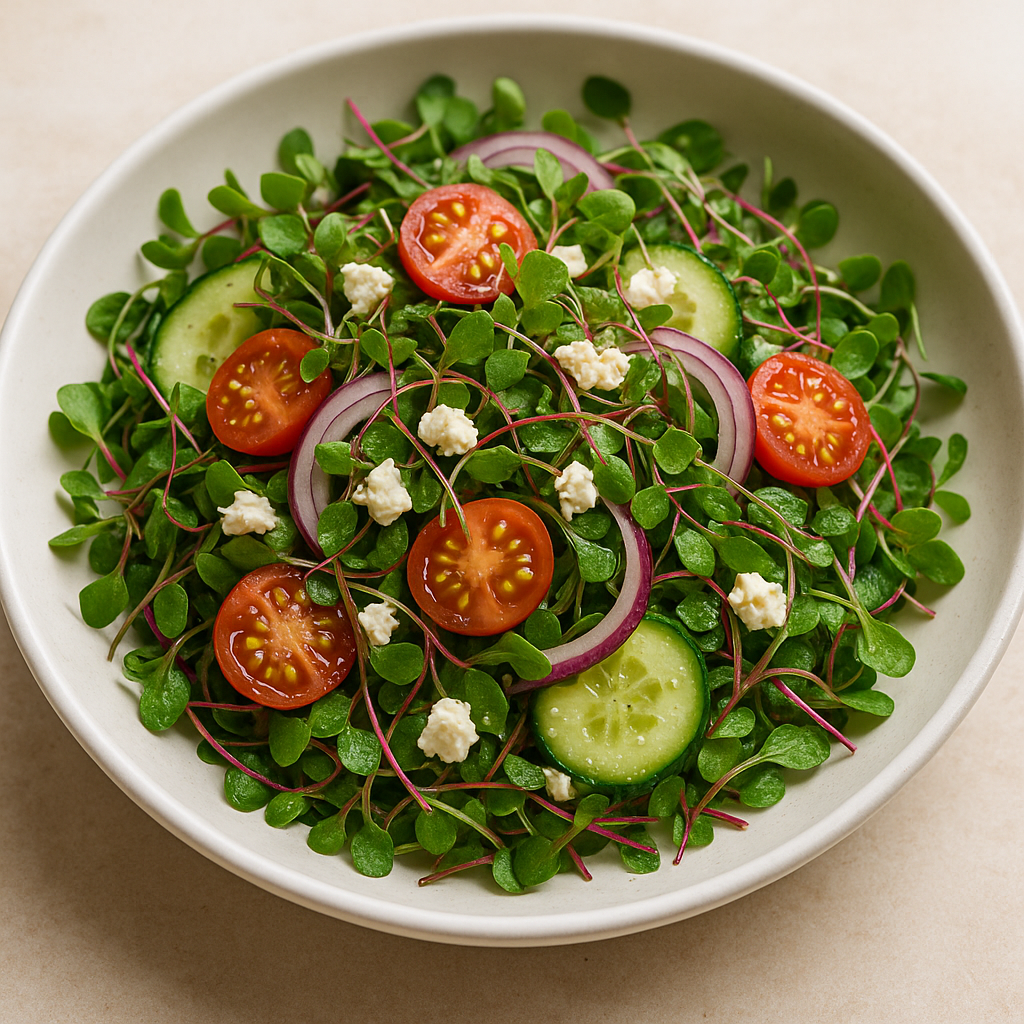 Swiss Chard Microgreen Salad with Citrus Vinaigrette — Swiss Chard recipe