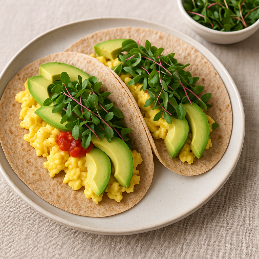 Swiss Chard Microgreens Breakfast Wraps — Swiss Chard recipe