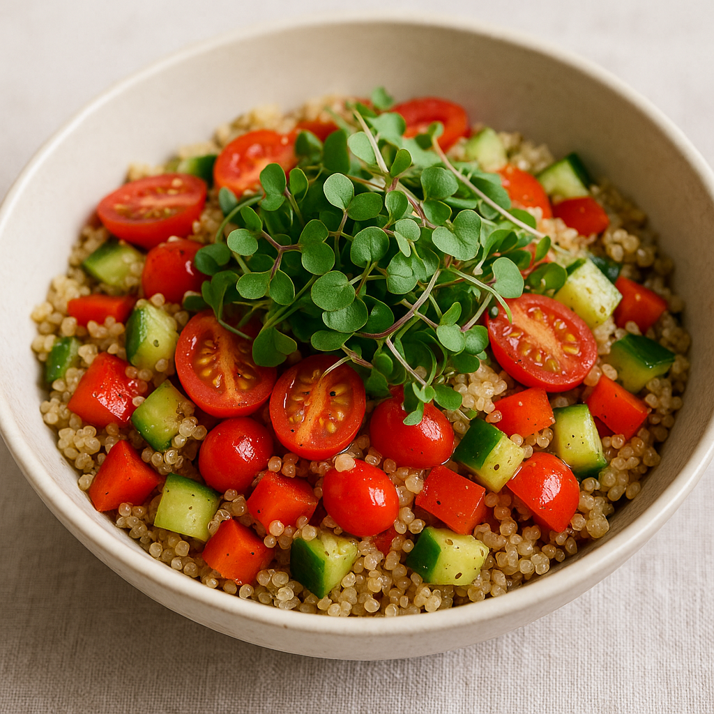 Texsel Microgreen and Quinoa Salad Bowl — Texsel microgreens recipe