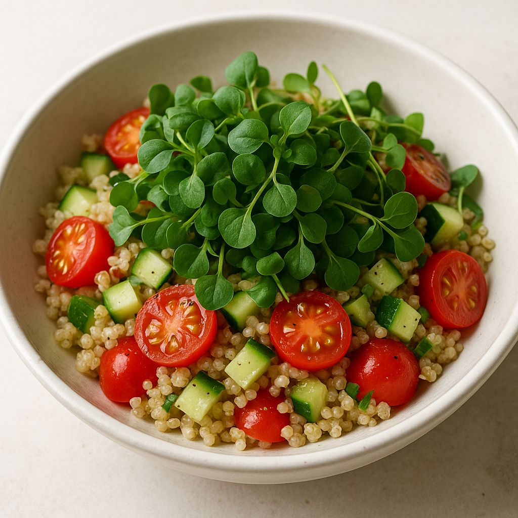 Texsel Microgreens and Quinoa Salad — Texsel microgreens recipe