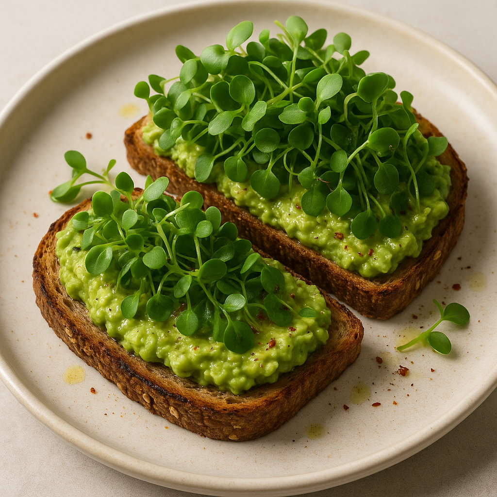 Texsel Microgreens and Avocado Tartine — Texsel microgreens recipe