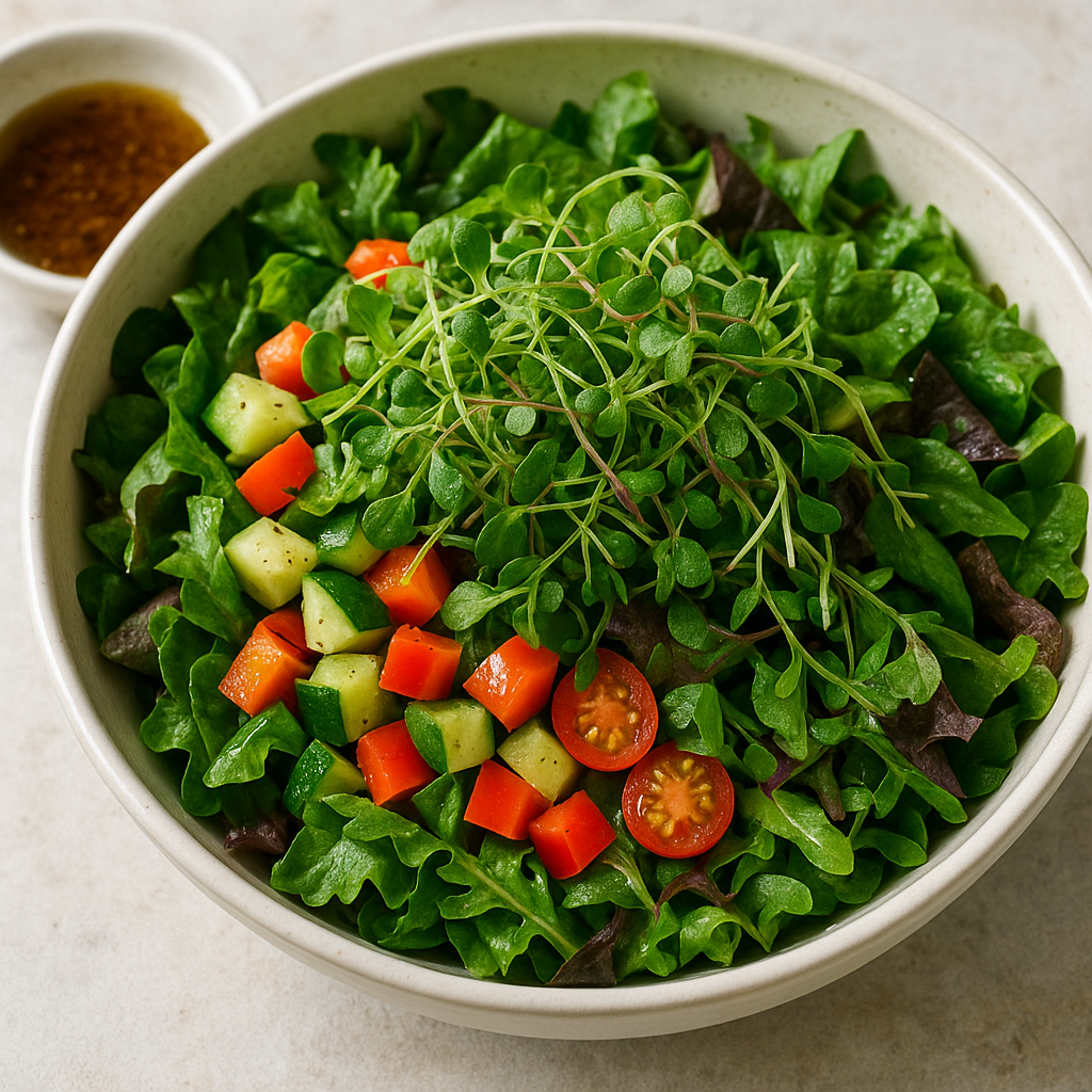 Zesty Herb Microgreens Salad Bowl — ChefPax Mix microgreens recipe