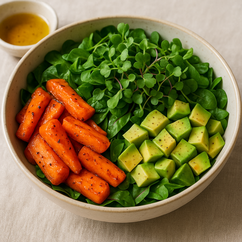 Zesty Mustard Microgreen Salad Bowl