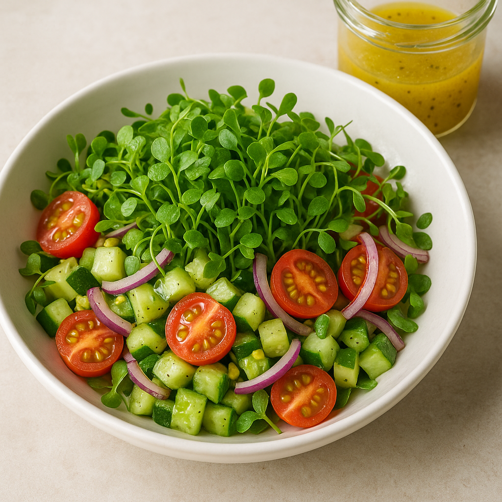 Zesty Mustard Microgreen Salad with Citrus Vinaigrette — Mustard recipe