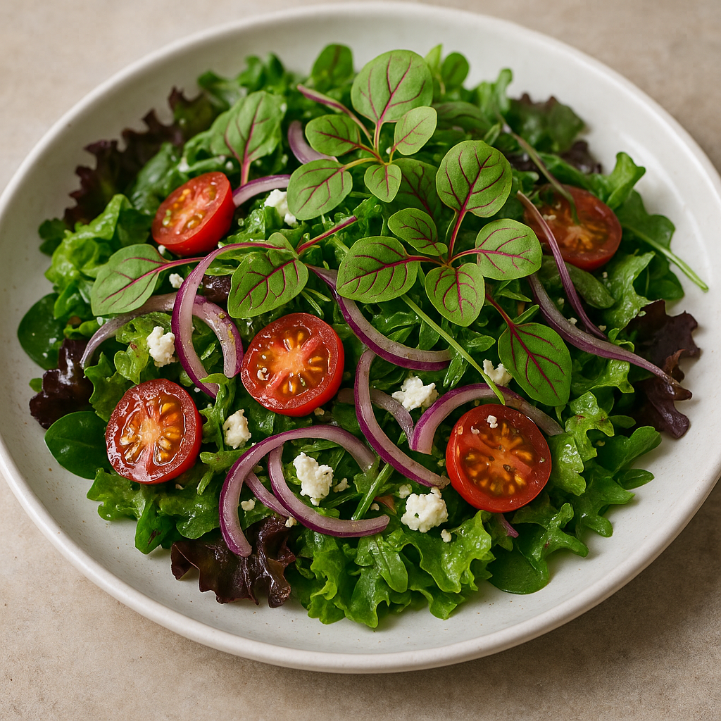 Zesty Sorrel Microgreen Salad Delight — Sorrel microgreens recipe